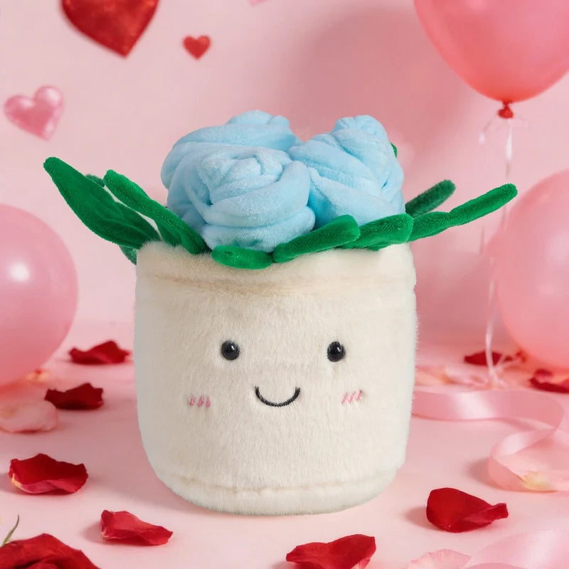 Artificial Flower Plush Toy 20cm Green Cactus Sunflower Plush Doll For Home Decor Gift