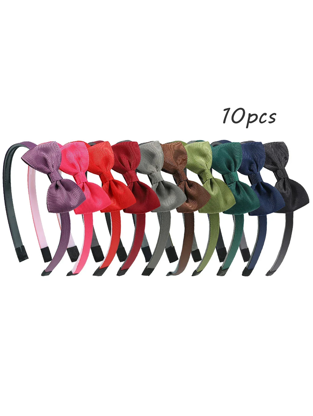 6pcs Solid Color Handmade Headband Ribbons Hair Bows for Girls Cute Children Kids Baby Hair Accessories Gifts