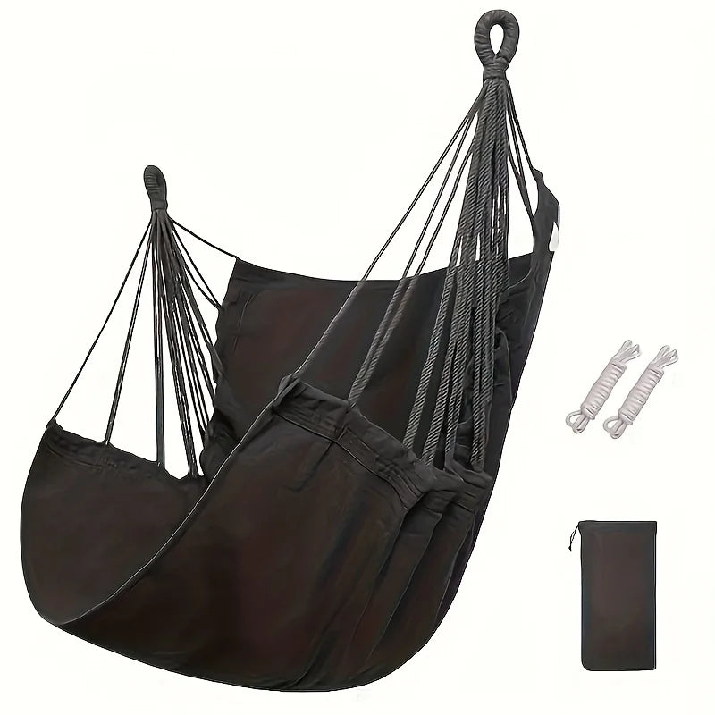 Leisure Fabric Hammock Swing Chair With Storage Bag For Outdoor Patio Relaxation