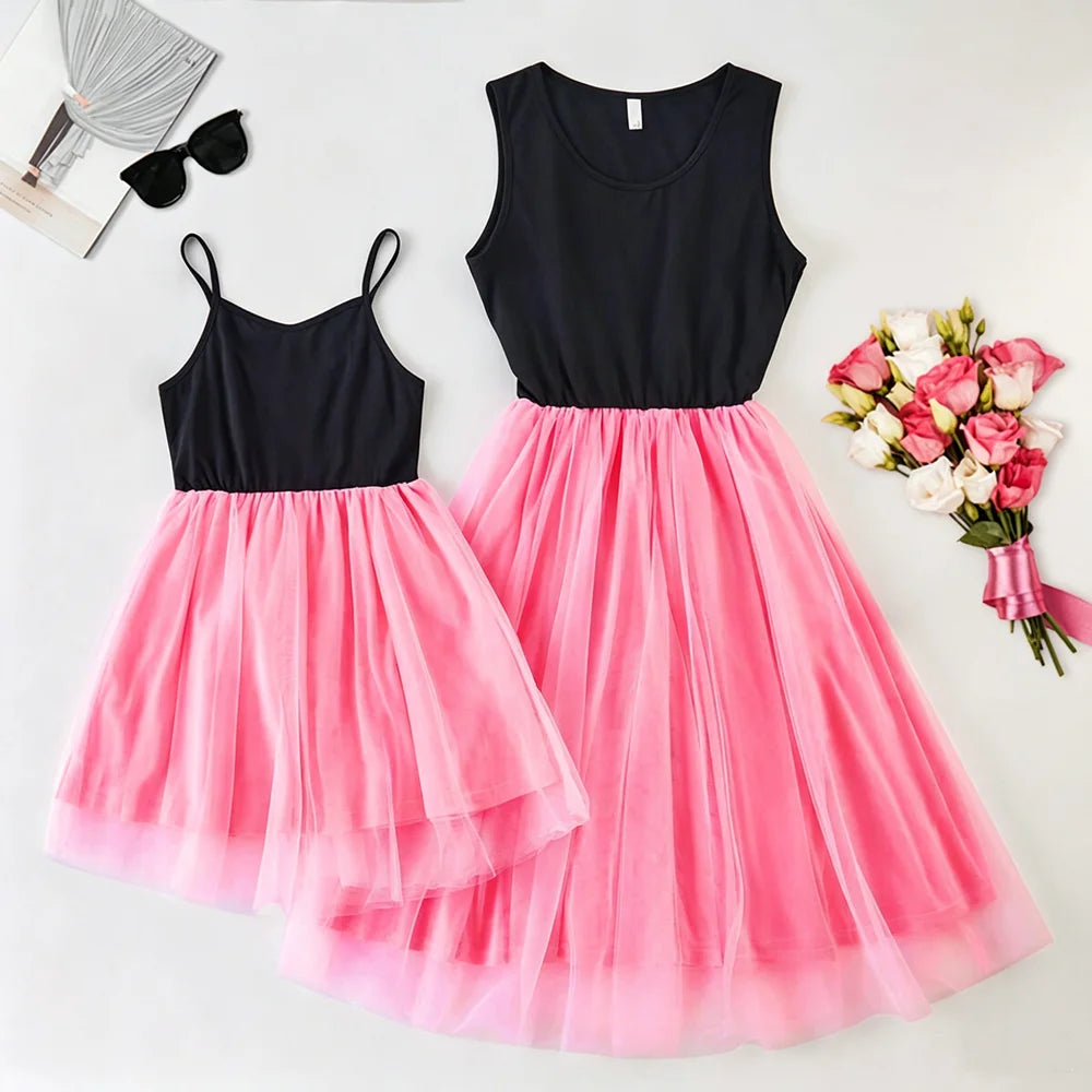 Summer Dress Women Casual Family Matching Outfits Mother Daughter Dress Girl Robe Boho Dresses Children's Clothing Vestidos