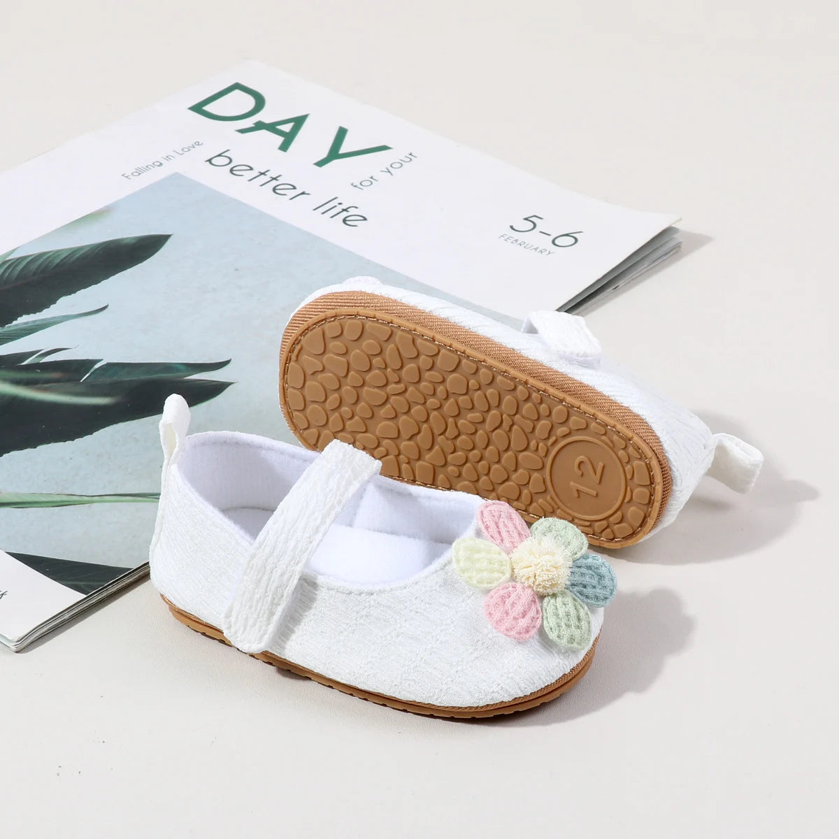Newborn Infant Baby Girl Kids Shoes Soft Sole Crib Prewalker Toddler Anti-Slip Solid Ruffled First Walkers Shoe Baptism