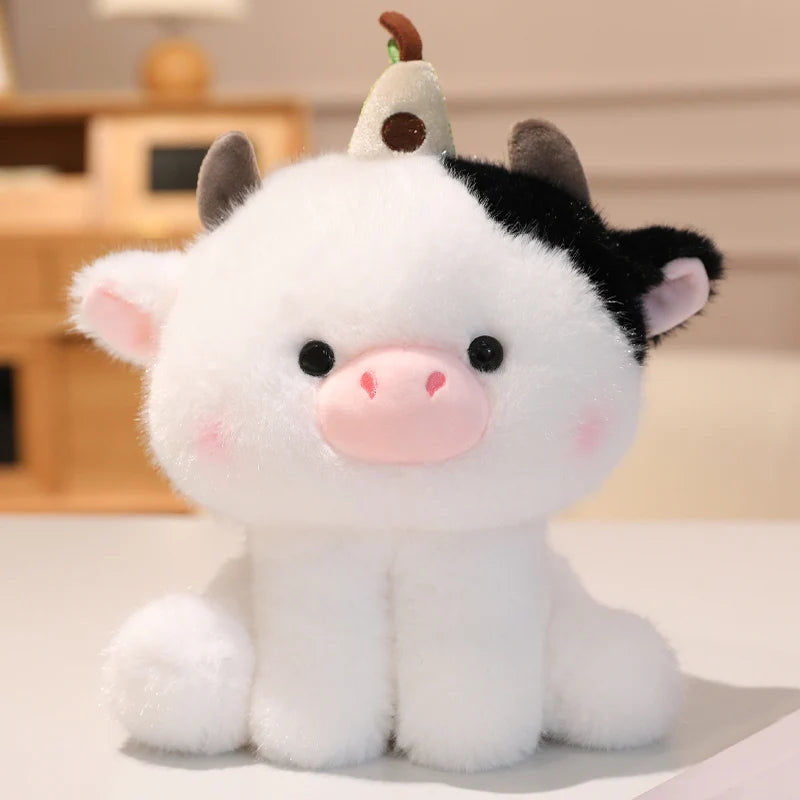 Sitting Cartoon Stuffed Animal Dolls Plush Toys - Dog Panda Bear Cow Elephant Designs - Lovely Pillow for Birthday Gift And