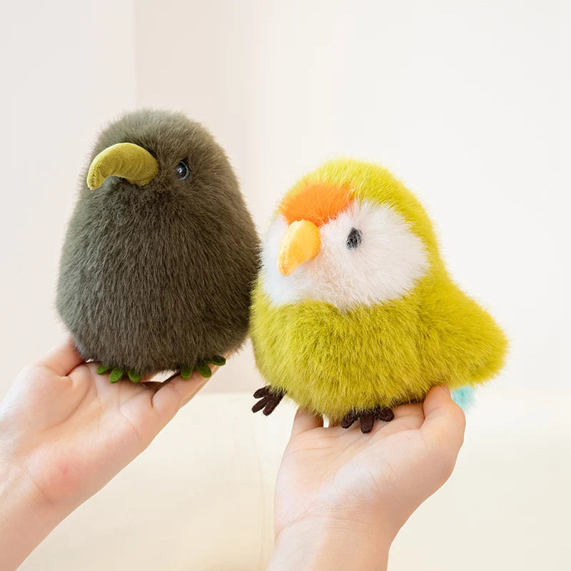 Kawaii Bird Plush Doll Pendant Lifelike Designs Parrot Sparrow Penguin Mallard Duck Kiwi Soft Toy for Boys & Girls Birthday Gift
