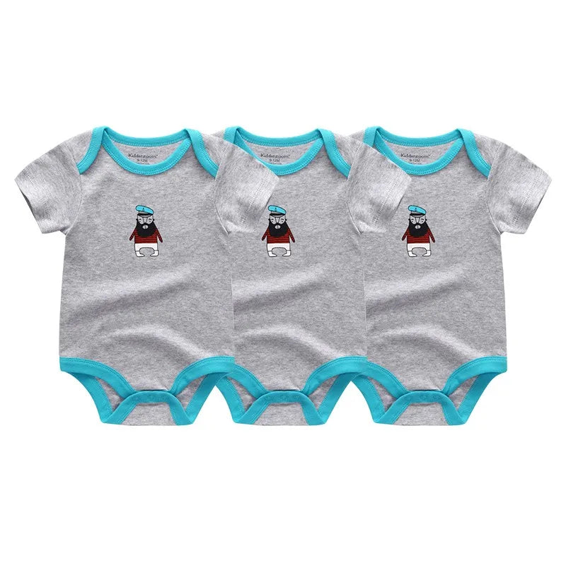Kiddiezoom Four Seasons Unisex Baby Bodysuits 100 Percent Cotton Newborn Onesies