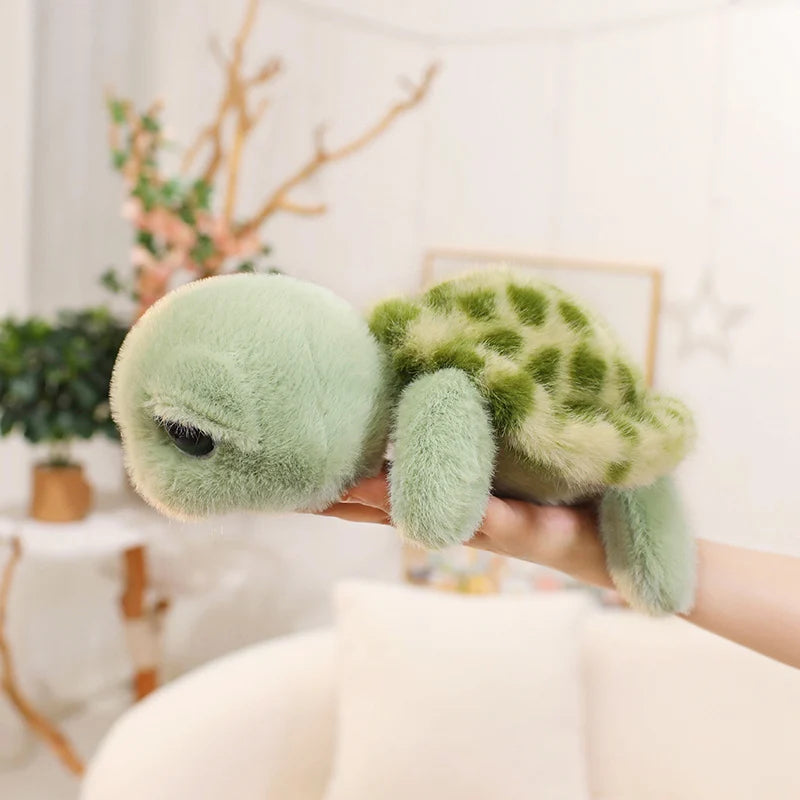 Realistic Tortoise Plush Toys Sea Turtle Cute Animal Doll Soft Stuffed Animal Baby Toy Gift Girls Birthday Gifts Room Decor