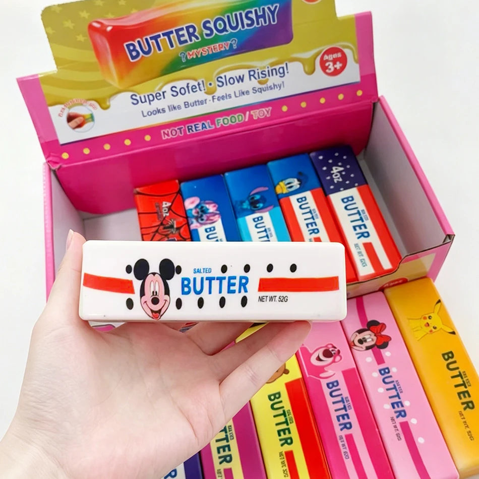 Blind Box 12PCS Butter Stick Squishy Toy Slow Rising Toy Butter Bar Brick Squishy Fidget Toy Anti Stress Release Hand Relax Gift