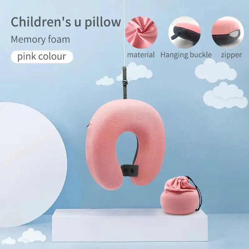 New Baby NB-Headrest U-Shaped Memory Foam Neck Support For Children Travel Pillow Breathable Comfort