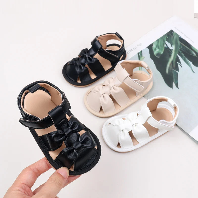 Summer New Style Baby Casual Sandals For Girls Aged 0-2 Years Old Breathable Soft Sole Anti-Slip Learning To Walk Shoes BBW4151