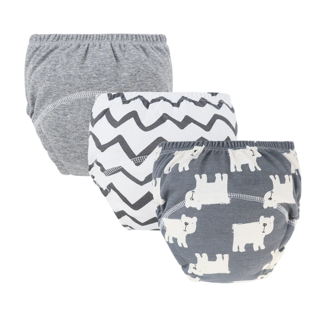 3pcs Baby Training Pants Cloth Diapers Toddler Pants Breathable Cotton Diapers Washable Boys Girls Cloth Diaper Reusable Nappies