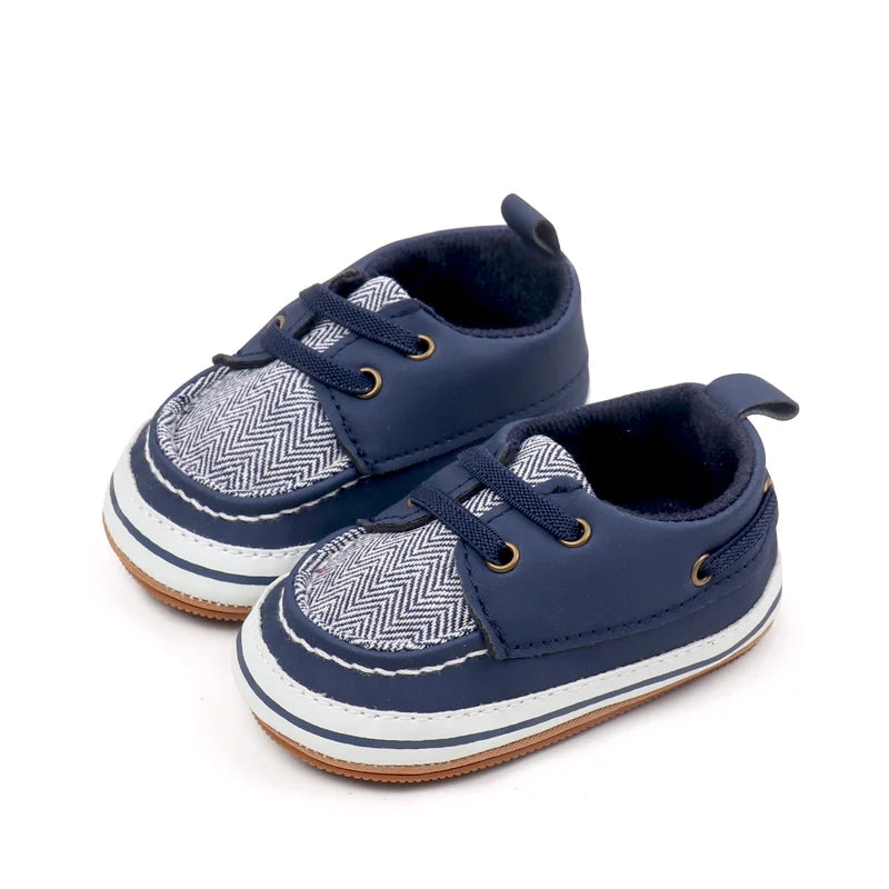 Spring And Autumn Baby Boys First Walking Indoor Outdoor Toddler Shoes With Fashion Design And Soft TPR Sole For 0-18M Baby