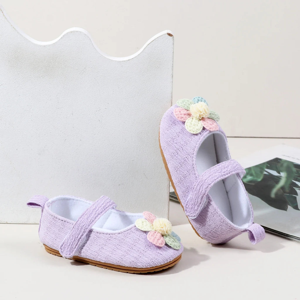 Newborn Infant Baby Girl Kids Shoes Soft Sole Crib Prewalker Toddler Anti-Slip Solid Ruffled First Walkers Shoe Baptism