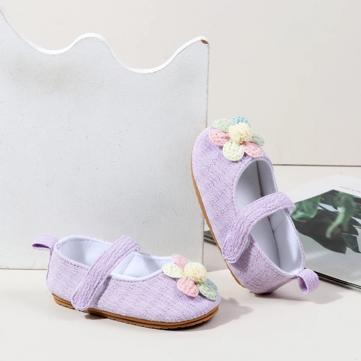 Newborn Infant Baby Girl Kids Shoes Soft Sole Crib Prewalker Toddler Anti-Slip Solid Ruffled First Walkers Shoe Baptism