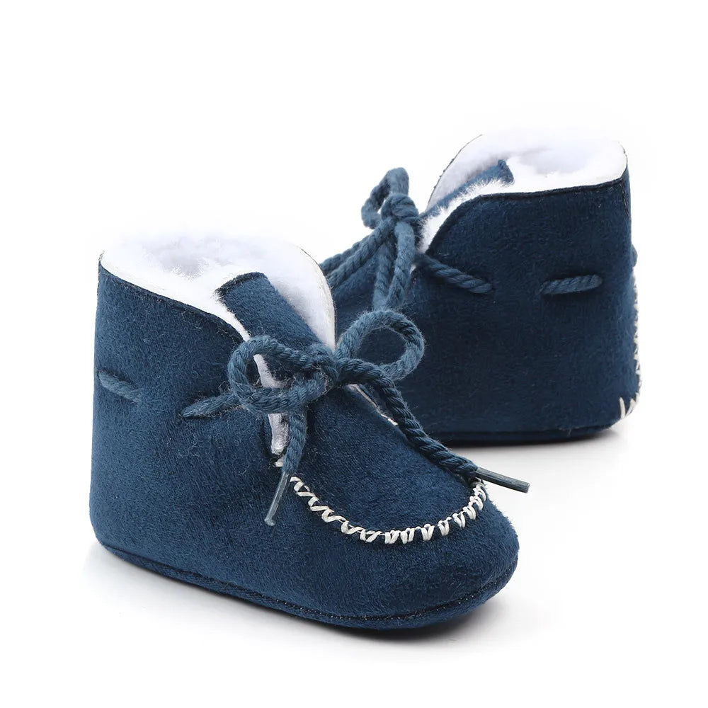 Winter Baby Girls and Boys Thick Warm Plush Fur Booties Fashion Design Soft Soled Comfortable High Quality Prewalker Shoes D2245