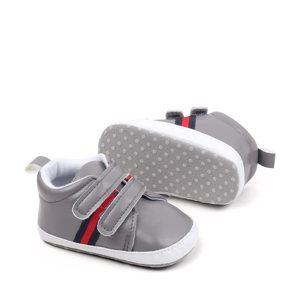2025 Spring and Autumn Baby Boys Girls First Walking Indoor Outdoor Toddler Shoes Casual Sports Design PU Leather For 0-18M