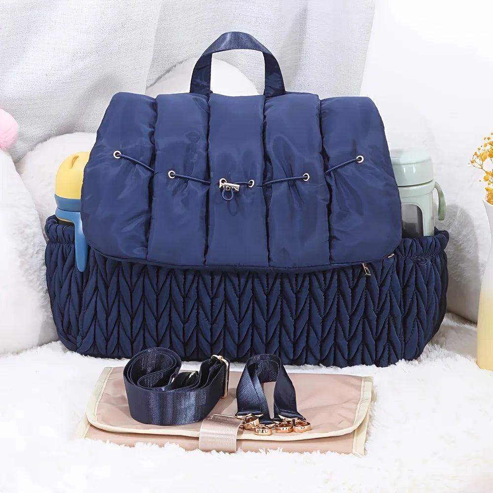 Diaper Bag Large Capacity Waterproof Travel Tote for Moms Nappy Nursing 3Pcs Set