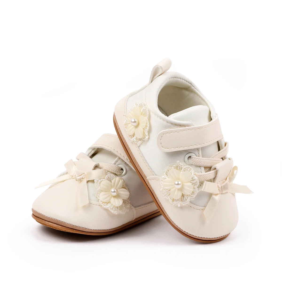 Baby Girls First Walking Toddler Shoes For 0-18 Months Spring And Autumn High Quality TPR Sole Four Colors Cute Flower Design