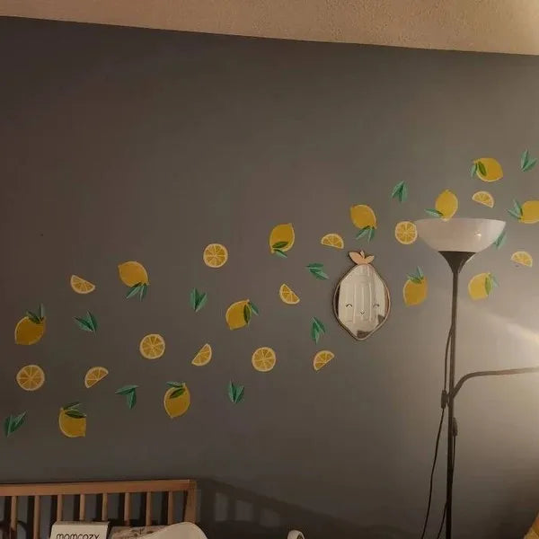 Scandinavian Style Lemon Wood Wall Mirror - Anti-Shattering.
