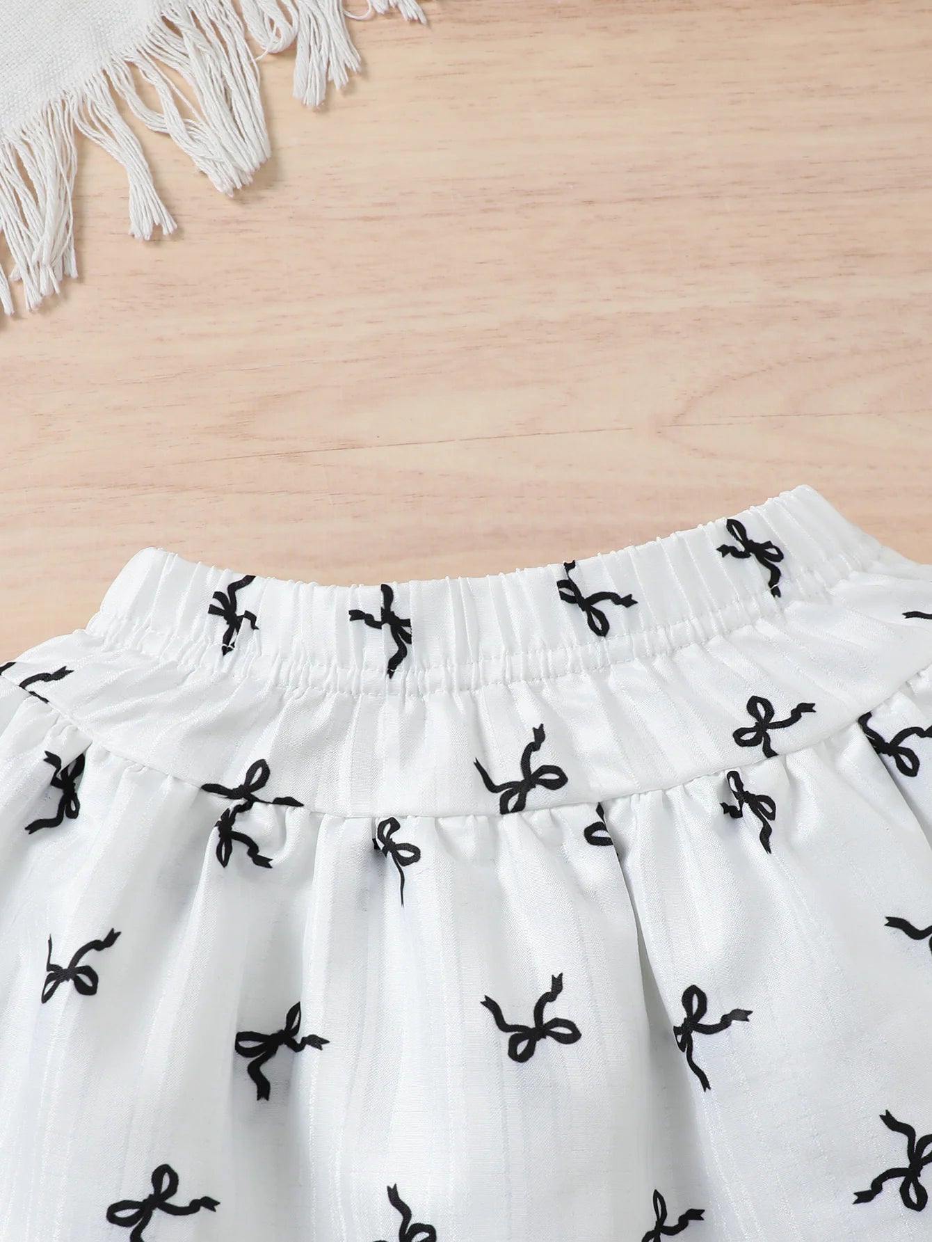 0-3 Year Baby girl Set Round Neck Bow print Short sleeved Shirt+Bouble-layer skirt set, toddler summer fashion set Baby Clothing