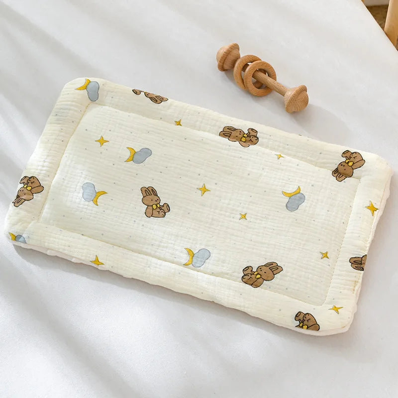 Baby Pillow 0-12 Months Baby Bean Velvet Pillow Cushion Four Seasons General Cotton Gauze Breathable Infant Pillow