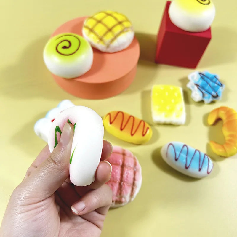 Simulated Food Toy PU Slow Rebound Decompression Toy Slow Rising Squishy Mini Bread Gift Decompression And Release Tool