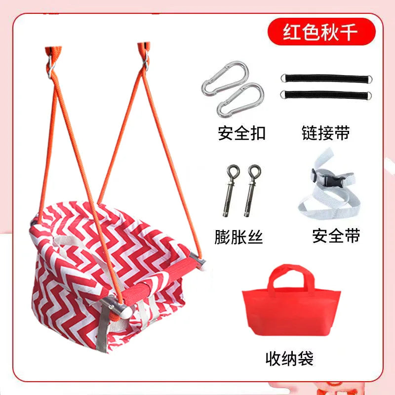 Infant and Toddler Cloth Swing Chair With Safety Harness For Indoor And Outdoor Use