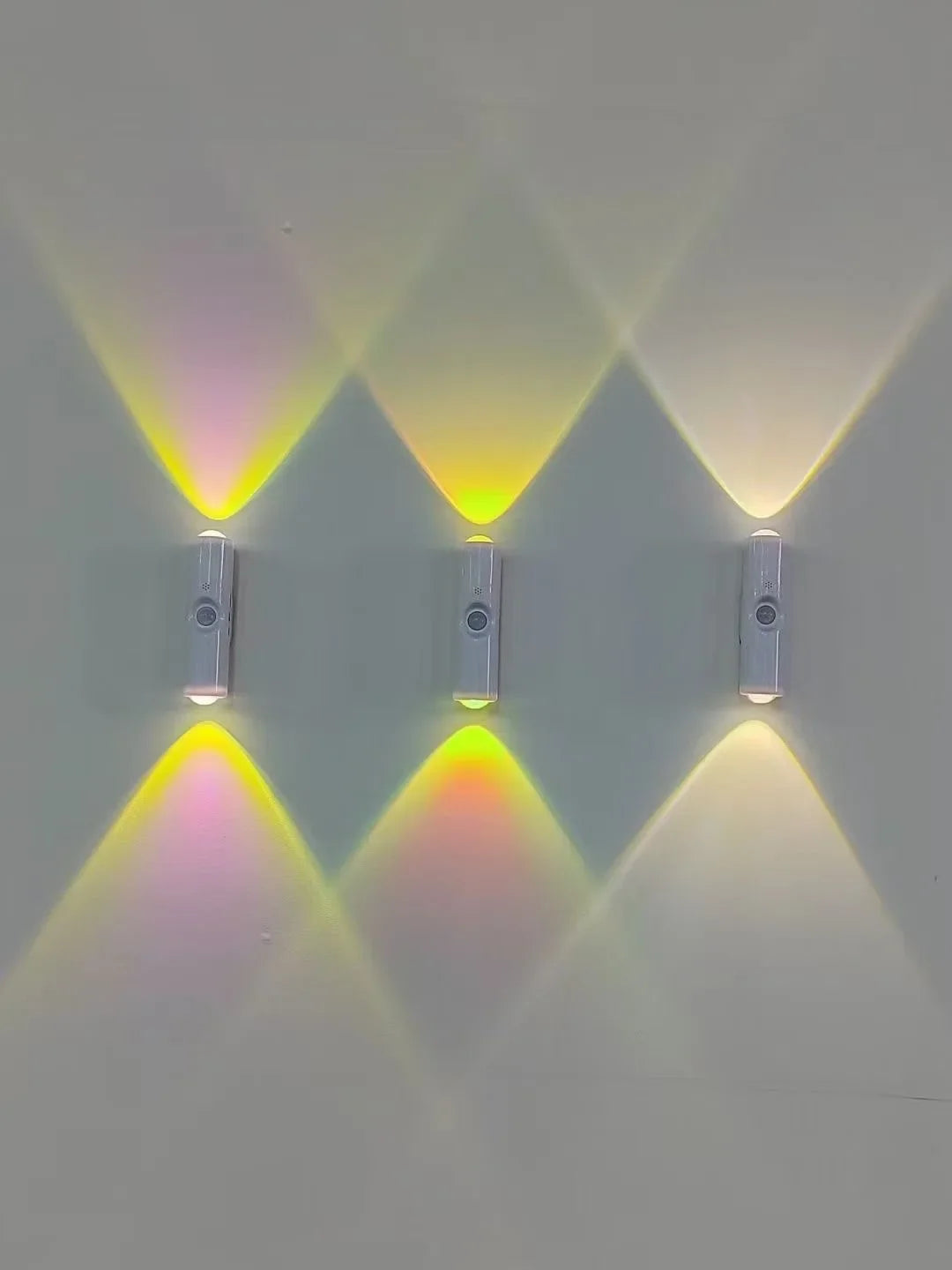 LED Night Lights Double-head Sunset Wall Lamp Motion Sensor RGB Ambient Light Magnetic USB Rechargeable Party Corridor Closets