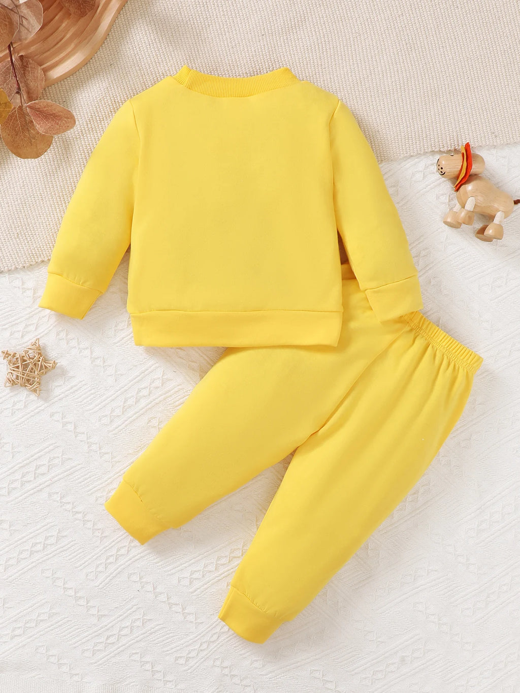2Pcs Baby Boy Casual Set Cartoon Little Tiger Long Sleeve+Long Sleeve Set Suitable for 0-3 Year Men's Baby Spring and Autumn Set