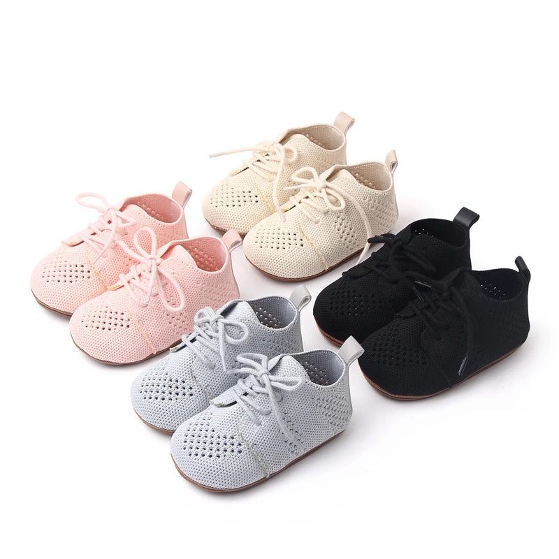 Spring Autumn Children's Mesh Sports Shoes Breathable Mesh Footwear Baby Shoes Casual Shoes 0-1 Years Old Soft Topped Baby Shoes