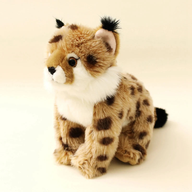 25CM Anime Yellow Leopard Plush Toy Ultra-Soft Simulated Animal Cute Wildlife Doll Lifelike Collectible Kids Gift