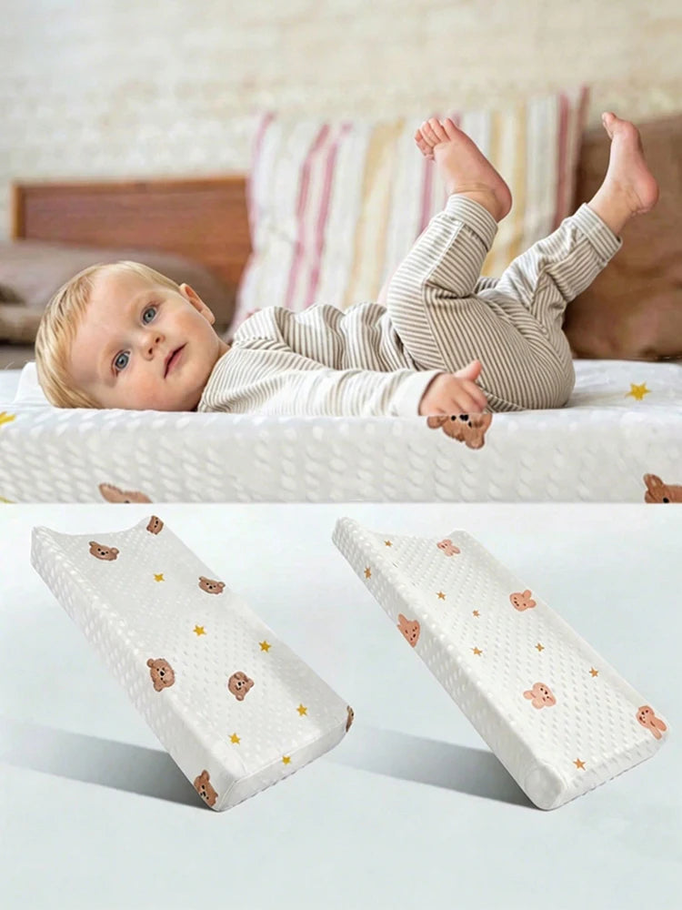 1Pc Baby Diaper Changing Pad, Ultra-Soft 3D Bean Material, Cute Animal Print, Washable and Durable, Suitable for Newborns, Cribs, Strollers, and Travel Use