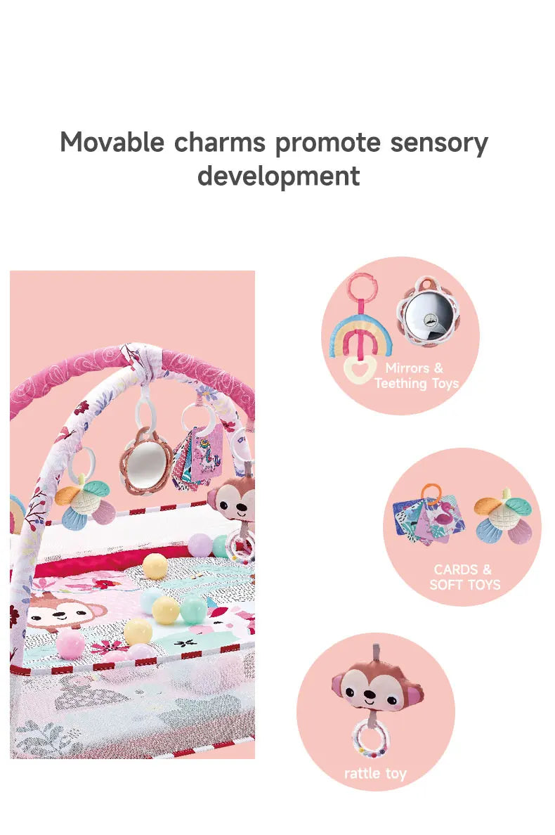 Baby Enlightenment Game Mat Crawling Blanket Early Education Activity Gym Multifunctional Fence Fitness Frame Toys