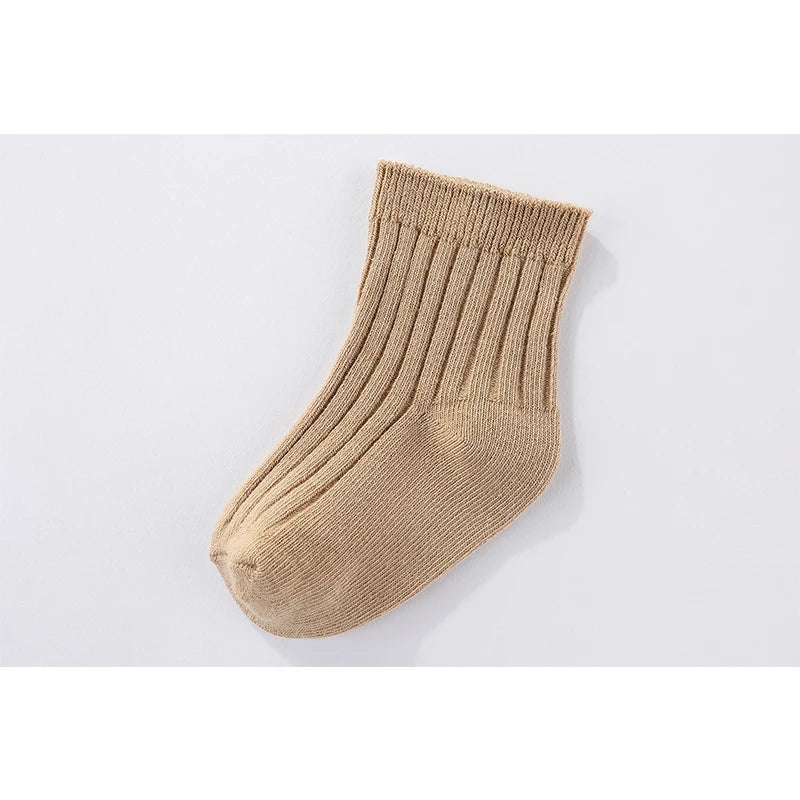 5 Pairs/Set Four Seasons 0-5T Fashion Newborn Baby Boy Girl mid-calf Socks Cotton Soft Breathable Infant Accessories