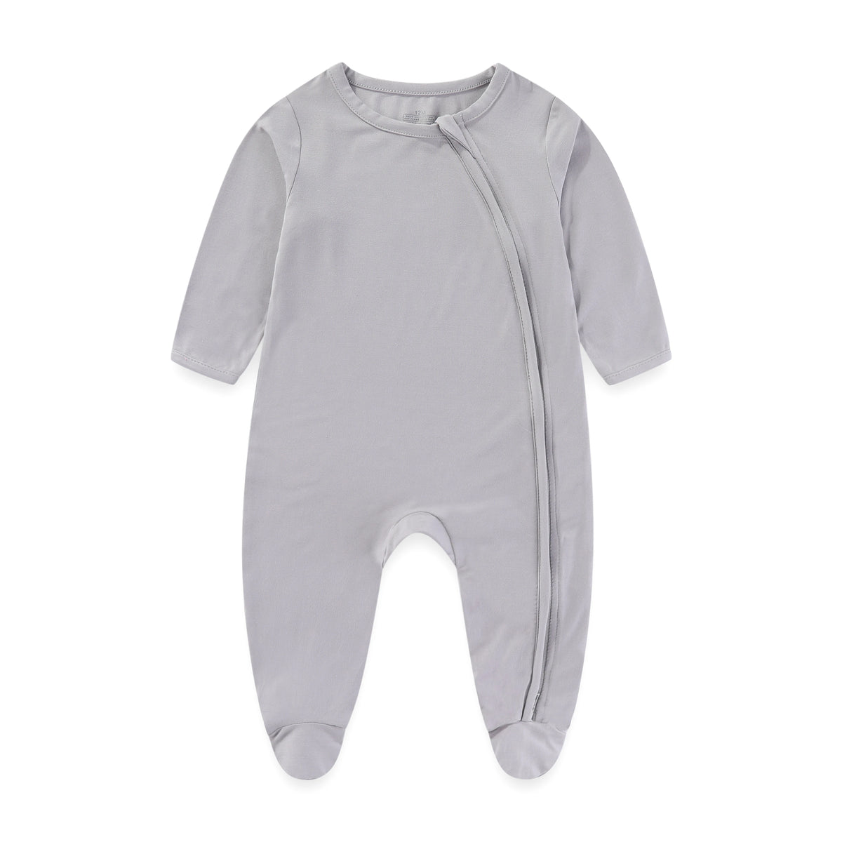 Four Seasons Baby Footed Jumpsuit Unisex Solid Color Zipper Romper For Newborns Soft Clothes FS01