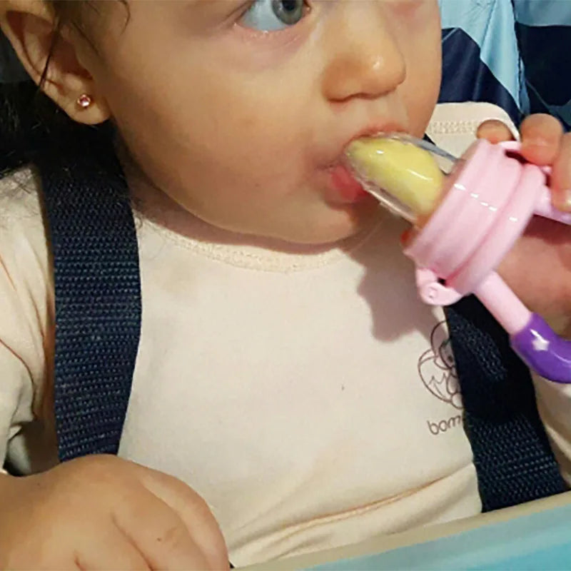 Baby Feeding Spoon Fruit Grinding Pacifier Complementary Bites Silicone Mesh Baby Feeding Tableware