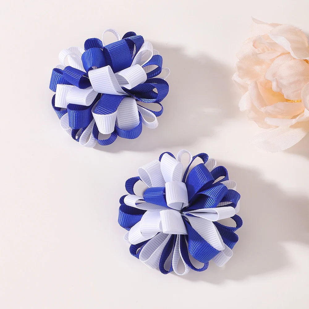2 Cute Letter Bow Hair Clip Sets for Children Back To School Colorful Hair Clips for Children's Headwear