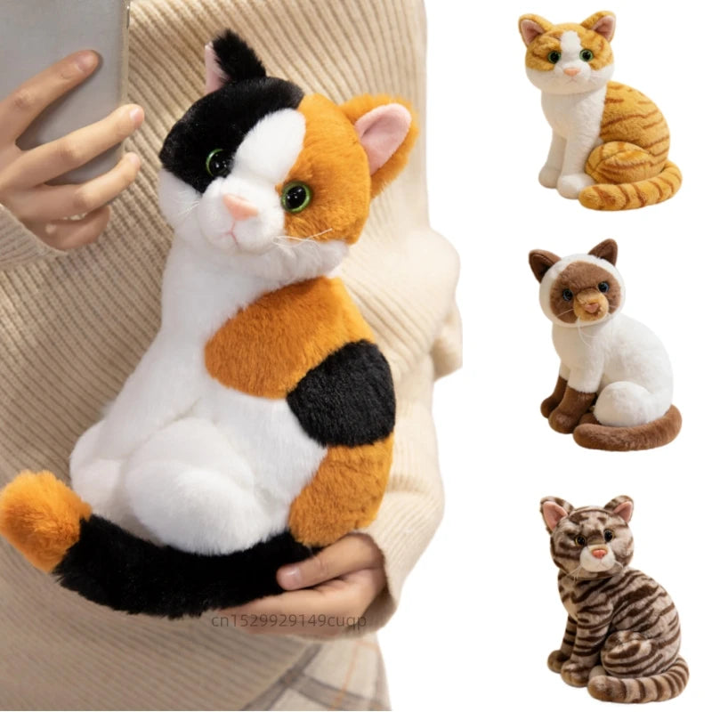 Hot Kawaii Cat Plush Doll Soft Stuffed Animal Simulation Plush Kitten Toys for Children Cartoon Kids Girl Baby Birthday Gift