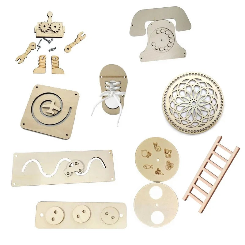 New Kindergarten Montessori Busy board Hourglass Puzzles Montessori Wall Gameshourglass gear Organ Toy Educational Toy For Gifts