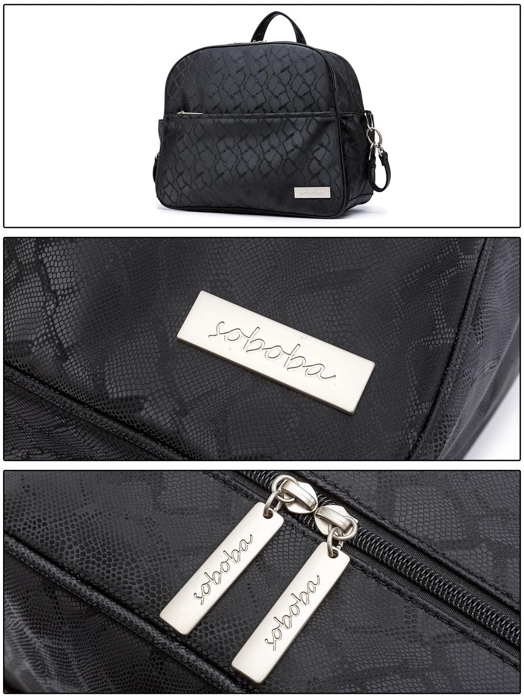 Soboba Stylish Mother Diaper Backpacks Large Capacity Waterproof Environmental Fabric Diaper Bag for Mommy Fashion Nappy Bag
