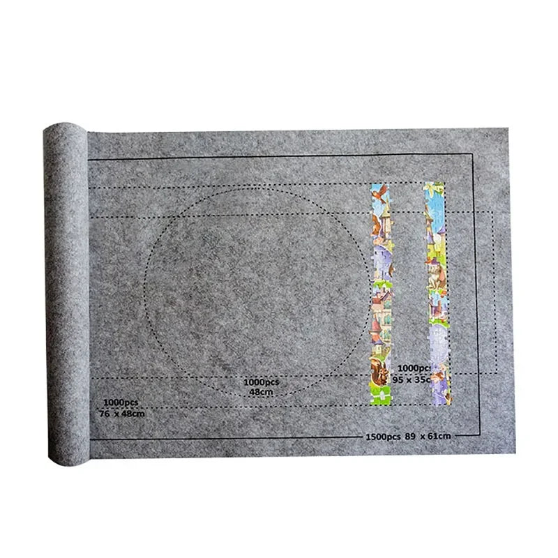 Puzzles Pad Felt Puzzle Mat 66x116 cm Jigsaw Roll Playmat For 1500 Pcs Portable Home Decor Living Room