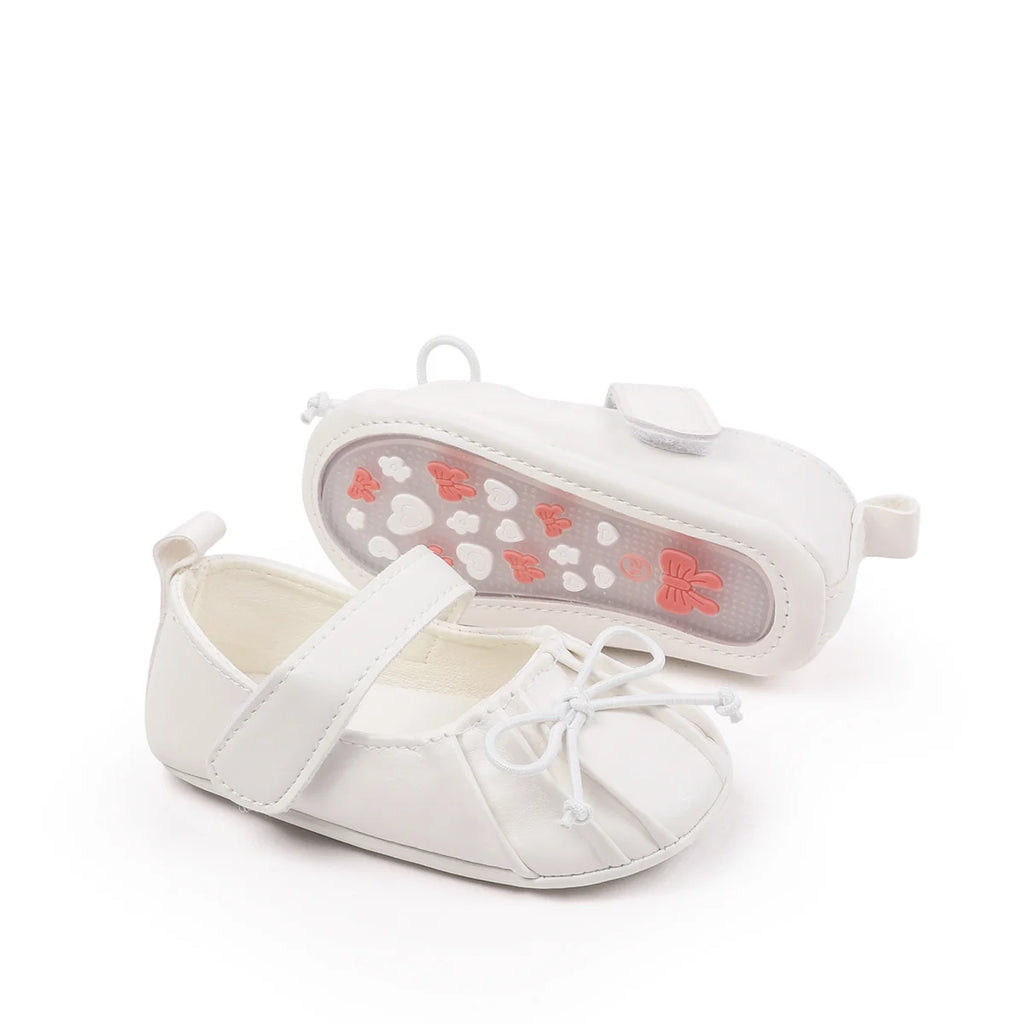 Spring Autumn Baby First Walking Toddler Shoes For 0-18 Months Three Colors High Quality PU Leather And TPR Sole Sweet Design