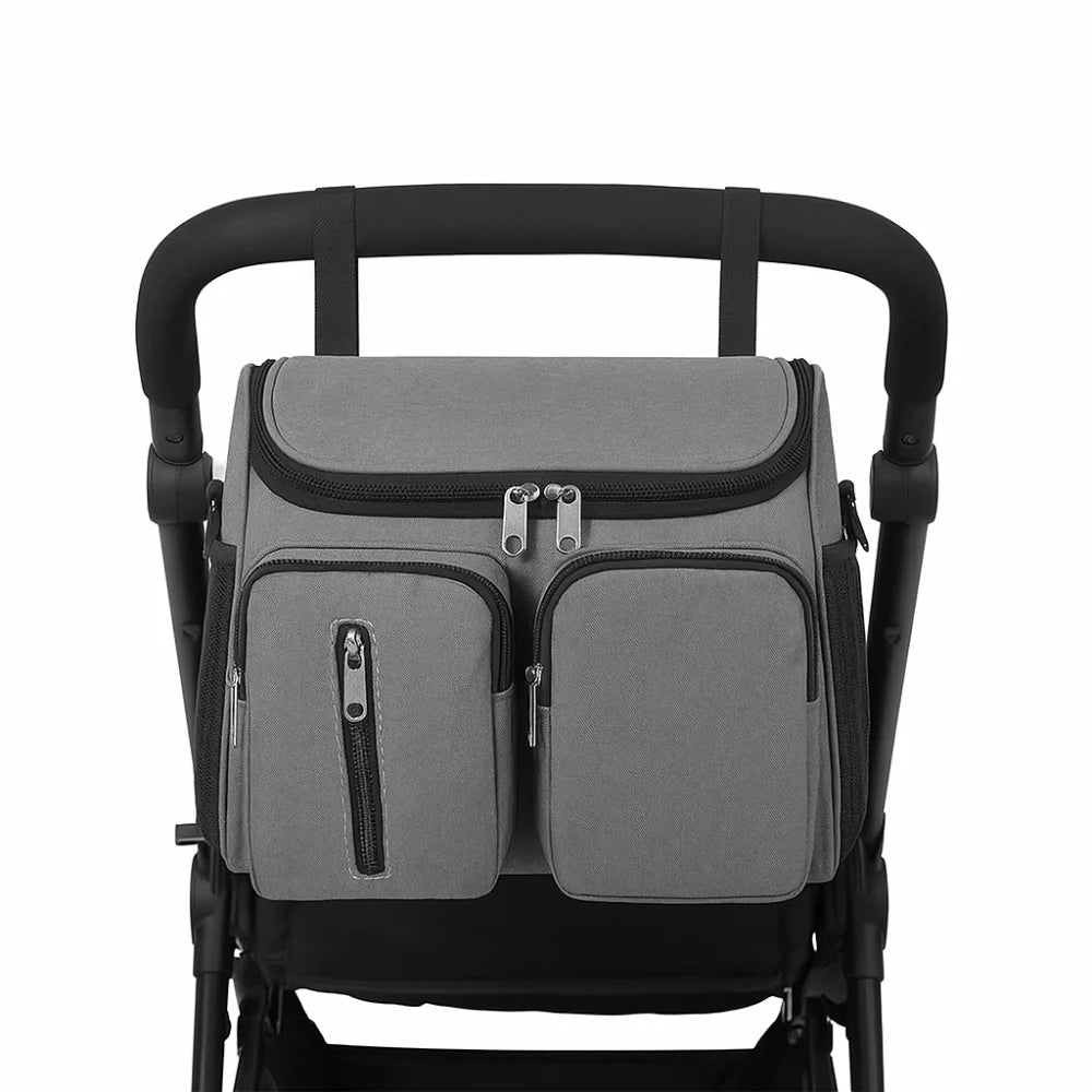 Waterproof Mommy Shoulder Bag Multi-Pocket Oxford Cloth Stroller Storage Hanging Bag Multifunctional Large Capacity