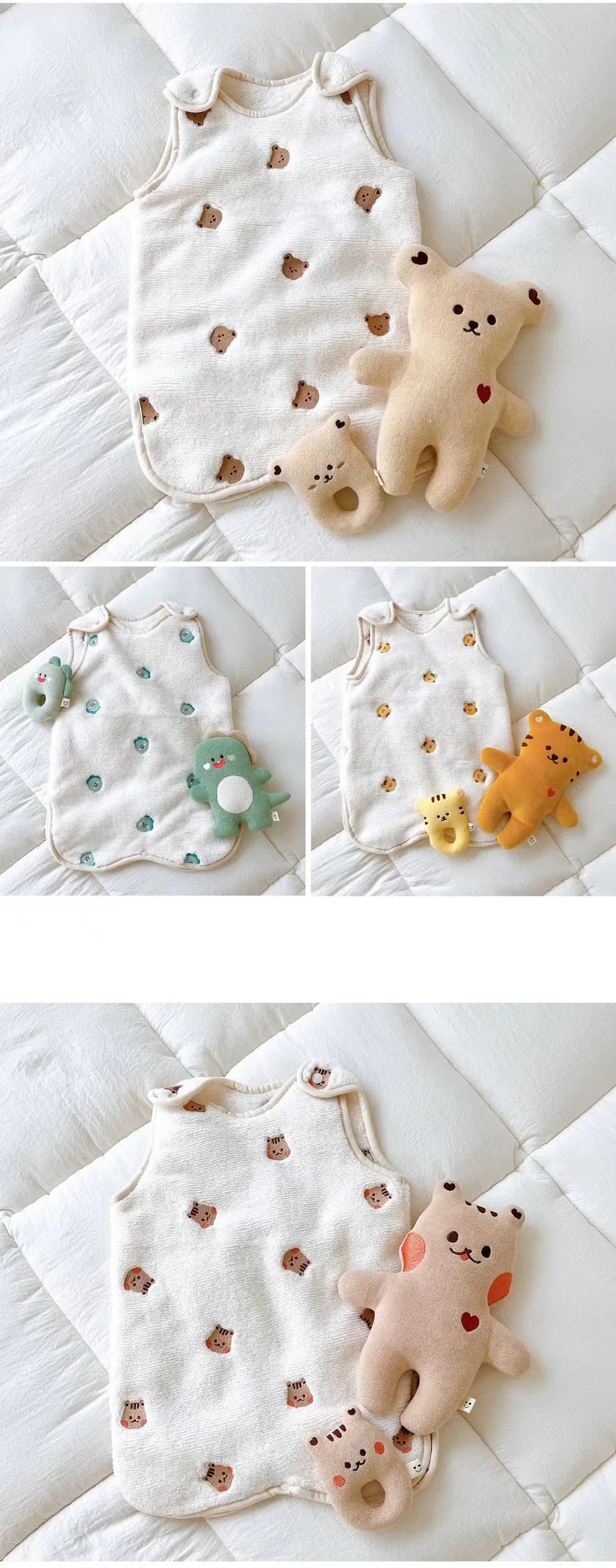 Thickened Baby Sleeping Bag Kick-proof Quilt Autumn and Winter Children's Vest Warm Velvet Sleeping Bags for Newborn Sleep Sack