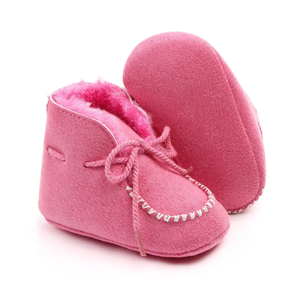Winter Baby Girls and Boys Thick Warm Plush Fur Booties Fashion Design Soft Soled Comfortable High Quality Prewalker Shoes D2245