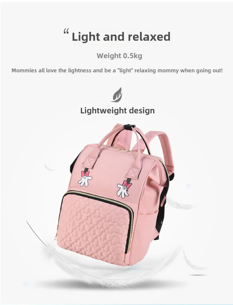 Custom Baby Name Mommy Bag Multi-functional Double Shoulder Storage Diaper Backpack for Outdoor Traveling Mom Gift