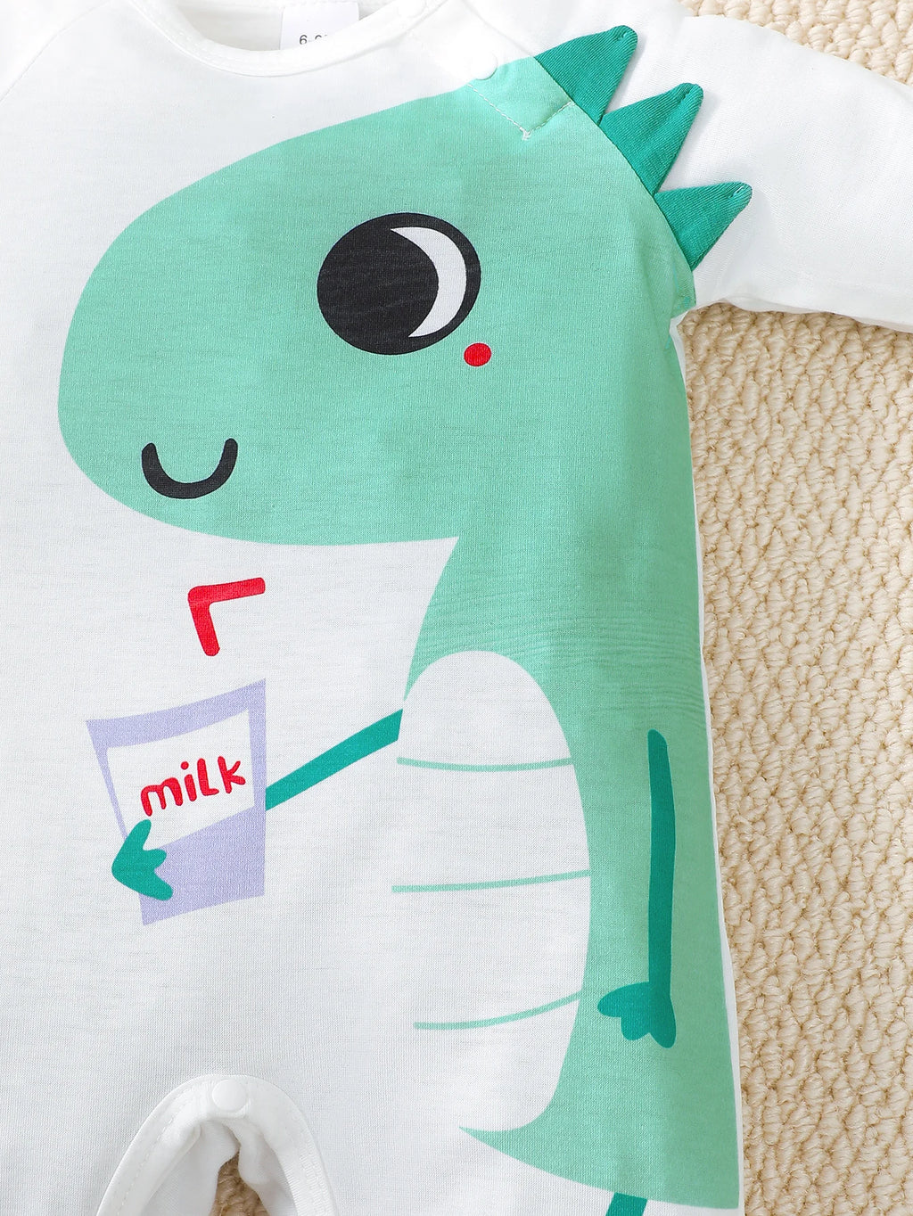 Baby boy Bodysuit Cartoon Green Dinosaur print Bodysuit suitable for 0-18 Month Baby Boys in spring and autumn Crawling clothes