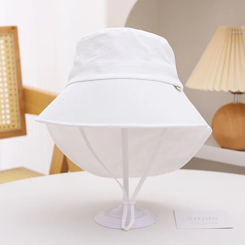 Foreign Trade Amazon Children's Fisherman Hat Extra Large Brim Quick-Dry Cape Hat Spring Summer Boys and Girls Sun Hat Beach Hat