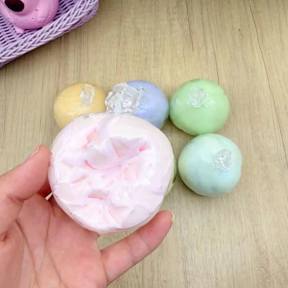 Boys Girls Hand Relax Crispy Skin Ball Squishy Toy Handmade Sensory Fidget Ball Colorful Pinch Cracking Wax Ball Friend Party