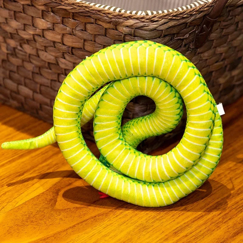 Hot Children's Simulated Snake Plush Toy Prank Play Props Creative Cartoon Doll Boy Gift Soft Fabric Home Garden Decor