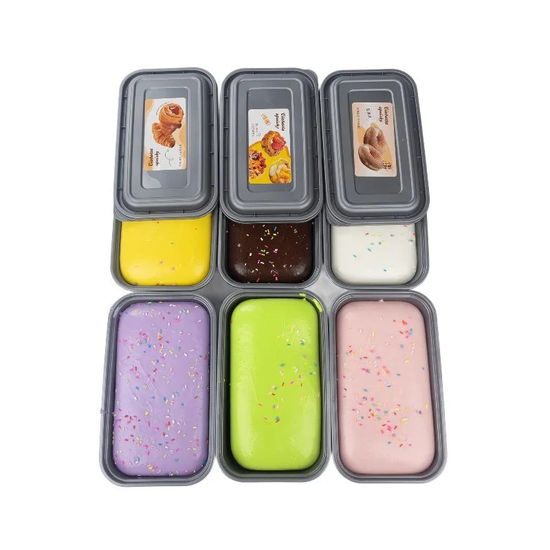 Bakery Tray Ciabatta Squishy Cream Scented Slow Rebound Stress Relief Hand Therapy Ornament Color Soft Foam Squeeze Relax Prop