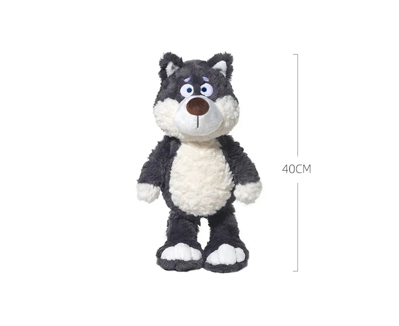 Nice Cuddly Cartoon Plush Toys Gray Wolf High Quality Fluffy Sitting Pose Doll Warm Cozy Children Companion Xmas Gift Home Decor